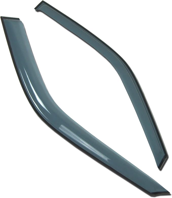 Outside Mount Window Vent Visors Rain Guards Compatible with Ford F-250 Regular Cab 1999-2016 | Side Window Wind Deflectors Rain Shields | Light Grey, 2 Pcs Set, LGWV-479