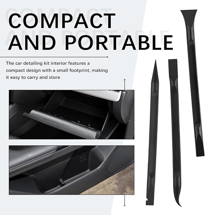 6PCS Car Detailing Pick Set,Car Detailing Tools with 6 Cleaning Heads for Vents,Seams,Cup Holders,Buttons & Interior Gaps,Universal Cars Cleaning Kit for Most Cars SUVs