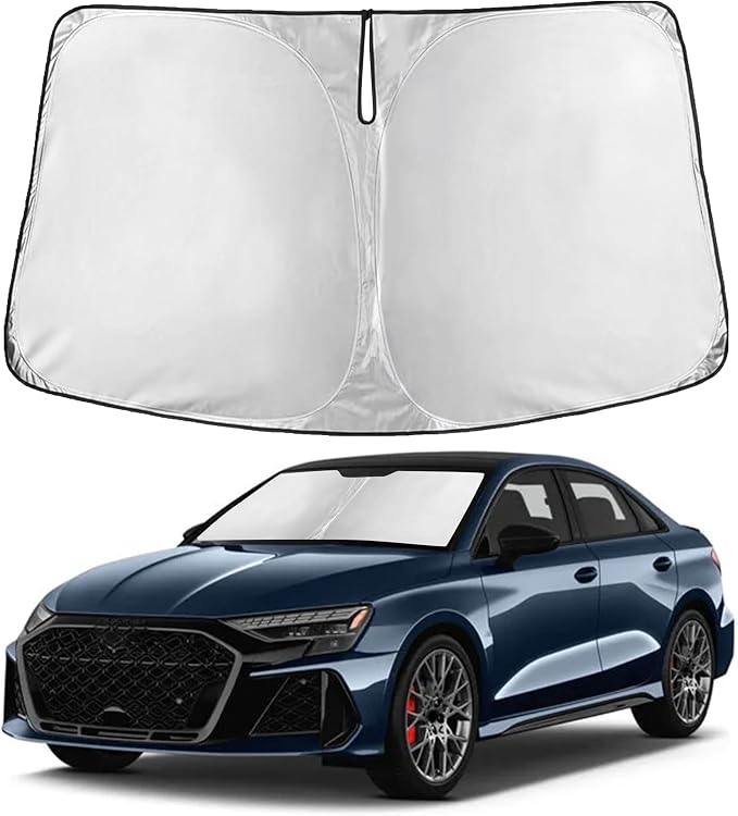 Windshield Sunshade Compatible for Audi RS 3 2017-2024 2025 2026, Sun Visor for Front Windshield & Window Sun Shade Cover, UV Heat Blocker & Protector, Car Accessories
