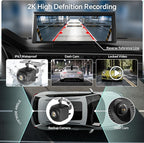 8.1" Portable Wireless Carplay Car Stereo, Apple CarPlay & Android Auto, 2K Built-in Dash Cam, 1080P Backup Camera, Plug & Play Touchscreen with Offline GPS Navigation, Bluetooth 5.2 for Truck SUV RV