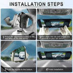 Anti Glare Rear View Mirror, Universal 12'' (305mm), Wide Angle Panoramic Convex Rearview Mirror, Clip-on to Original to Eliminate Blind Spot and Antiglare for Cars SUV Trucks