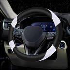 Soft Leather Steering Wheel Cover with Breathable Design and Anti-Slip Grip, Fully Compatible with Tesla, Toyota, Honda, Nissan 14.5-15.2 inch Round Steering Wheel（Sedans and SUVs）
