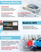 Real OEM Rear View Mirror Camera with Detached Front Lens, Mirror Dash Cam 10" Full Touch Screen for Car, 2K Zoom, IMX 307 HDR, STARVIS Night Vision, Built-in GPS, ASX II V2.0