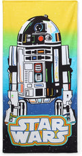 Store Official R2-D2 Beach Towel with Star Wars Logo & R2-D2 Screen Art on Topside - Measures 29" x 58" - Soft & Absorbent for Pool or Beach - Bath Towels for Star Wars Gifts & Droid Gifts