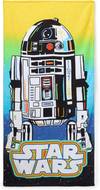 Store Official R2-D2 Beach Towel with Star Wars Logo & R2-D2 Screen Art on Topside - Measures 29" x 58" - Soft & Absorbent for Pool or Beach - Bath Towels for Star Wars Gifts & Droid Gifts