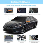 Windshield Cover for Ice and Snow, Car Windshield Snow Cover with Side Mirrors Cover, Thicken Winter Windshield Covers Waterproof Outdoor Covers Fits Most Cars SUVs and Vans (75"x47")