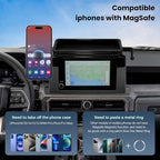Car Phone Holder for Toyota Tacoma 2024 2025 2026 W/Center Console Organizer-for MagSafe Magnetic Cell Phone Mount for Tacoma Accessories 8 inch Touchscreen,Strong Magnets for iPhone (NOT FIT 14 inch)