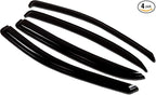 WV-748 Outside Mount Window Visor Deflector Rain Guard Dark Smoke 4-pc Set, Compatible with 2010-2016 Volkswagen Touareg