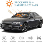Windshield Sun Shade Butterfly Magic Flower Car Front Window Sunshade Cover for Truck SUV Blocks UV Rays Automotive Visor Interior Protector 55 x 30 inch