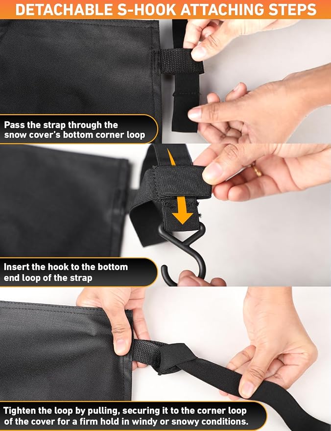 Car Snow Cover Compatible for Mazda CX5 CX50 | Windshield Cover for Ice and Snow with S-Hook Straps | Heavy-Duty 600D Oxford Winter Car Cover, Waterproof & Anti-Slip