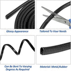 16.5Ft Car Door Edge Guards - Black Universal Fit Door Edge Protector, Rubber U Shape Automotive Door Trim Molding for Sedans Trucks SUV ATV - No Glue Required (Black, 16.5FT)