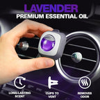 Lavender Scent Car Air Freshener Vent Clips 6 Ct, Long Lasting | Last Up to 180 days, Natural Essential Oil, Car Fragrance Accessories for Women and Men, Odor Eliminator, 4 mL Each