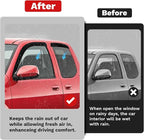 Tundra Rain Guards - Window Visors for Toyota Tundra Extended Cab/Access Cab 2000-2006, Outside-Mount Tape-On Side Window Wind Deflectors for Tundra Accessories, Vent Visors Shades Rainproof