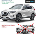 in-Channel Incredibly Durable Rain Guards for Nissan Rogue 2014-2020 SUV, Original Window Deflectors, Vent Deflector, Vent Window Visors, Dark Smoke Car Accessories, 4 pcs - 614156