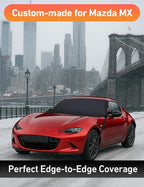 Car Snow Cover Compatible for Mazda MX-5 | Windshield Cover for Ice and Snow with S-Hook Straps | Heavy-Duty 600D Oxford Winter Car Cover, Waterproof & Anti-Slip