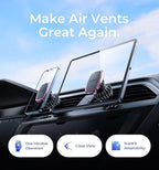 Magnetic Phone Holder for Car, [Easily Install] Car Phone Holder Mount [6 Strong Magnets] Cell Phone Holder for Car [Case Friendly] iPhone Car Holder Blue LV633