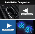 2PCS LED Car Cup Holder Lights, Light up Car Coasters for Cup Holders 7 Color-Changing Light Up Cup Holder Insert Coasters, Waterproof Car Accessories for Teens, Car Gifts for Men & Women