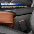 Car Cup Holder, PU Leather Cover Auto Front Seat Organizer, Brown | Multifunctional Cup Drink Holder, Gap Filler Coin Bucket Storage Box, Console Side Pocket, Cell Mobile Phone Holder