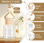 Car Air Freshener 6 Pack, Vanilla Cream,Mahogany & Lavender 3 Natural Scent, Long Lasting Essential Oil Fragrance Diffuser, Hanging Air Freshener Cute Car Accessories Interior for women