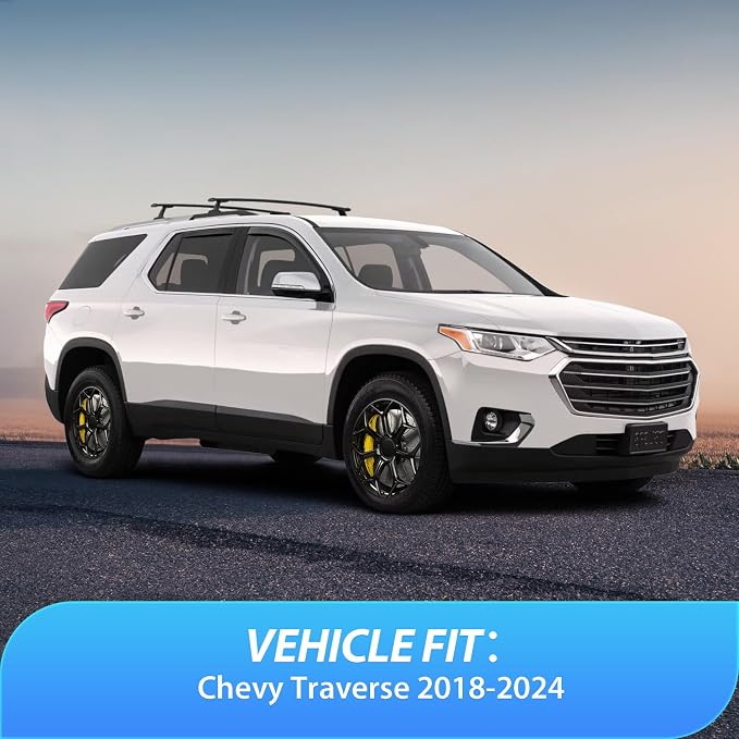 Durable in Channel Rain Guards for Chevrolet (Chevy) Traverse 2018 2019 2020 2021 2022 2023 Window Deflectors, Vent Window Visors-4pcs