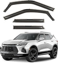 Window Deflectors Smoke Tinted In-Channel Side Window Vent Visor Deflectors Rain Guards Compatible with Blazer 2019-2026 - 4pcs. GW0706
