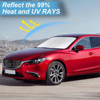 Custom Fit Mazda 6 Windshield Sunshade for Mazda 6 2014-2021 Mazda6 Accessories Front Window Shades Cover for Windshield Sun Visor Protector 210T Reflector Block Heat Protector Blocks UV Rays