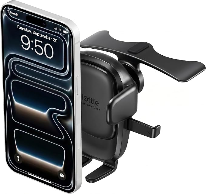 Easy One Touch Advanced CD Slot Car Phone Mount - Universal Cell Phone Holder for iPhone, Google, Samsung, LG, Moto and All Other Smartphones