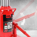 20 tons / 44092 lbs Lifting Automotive Welded Hydraulic Bottle Jack for Repair Vehicle, Pickup, Truck, w/Manual Handle, Red,TOOLS-00362