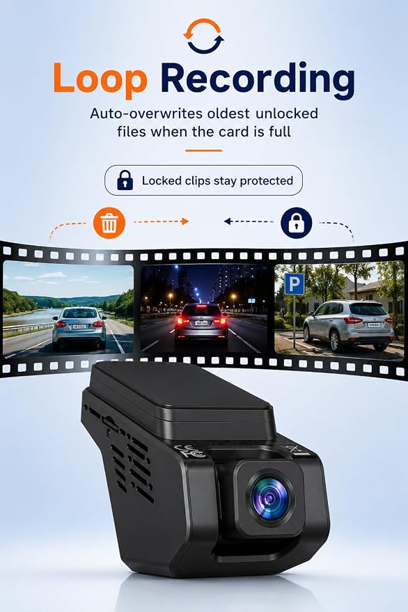 Dash Cam Front and Inside, 2.5K+1080P Dual Hidden Camera for Cars, Car Camera Front and Interior with Night Vision, 4 IR LEDs, G-Sensor, 24H Parking Mode, Loop Recording, 32GB Card Included
