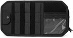 Car Sun Visor Organizer, Black Nylon MOLLE Panel | black nylon pouch with a MOLLE panel, strap-on organizer format, for cards, pens, small tools, and flat accessories