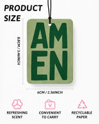Pink and Green Christian Car Air Freshener 4 Pcs for Women Girls | Boho Religious Car Accessories Mirror Decor, Christian Hanging Air Freshener for Cars Closet Drawer Books