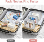 Clear Makeup Bag - TSA Approved Toiletry Bag for Carry-on & Checked Luggage, Water Resistant Car Storage Organizer with Reinforced Seams