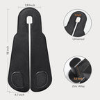 CoBak Extra Wide Car Seat Back Hooks, Premium Stitched Leather Headrest Hangers with Wide Slot Structure, Universal for Any-Width Purses, Handbags, Bags (2 Pack), Carbon Fiber Black