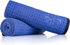 Dry Me A River, Professional Korean 70/30 Blend Microfiber Waffle-Weave Drying & Detailing Towels, Soft Suede Edges, 390 GSM, 20x40 Inches, Royal Blue, 2-Pack