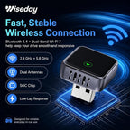 Wireless WIFI7 Bluetooth CarPlay Adapter for iPhone&Android | Seamless Connection, Convert Wired to Wireless, 2 in 1, 24.5mm USB-A with USB-C Adapter, Plug & Play for IOS 10+&Android 12+