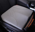 Premium Car Seat Cushion, Memory Foam Driver Seat Cushion to Improve Driving View- Coccyx & Lower Back Pain Relief - Seat Cushion for Car, Truck, Office Chair (Leather Gray)