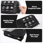 Visor Organizer, Tactical Visor Organizer | MOLLE Visor Organizer | Sun Visor Organizer | Car Visor Organizer with Sunglasses Holder | Zipper Pockets | Card Slots