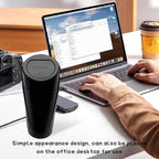 Car Trash Can Bin with Lid, Leakproof Auto Cup Holder Garbage Bin Multipurpose Storage Organizer, Mini Portable Dustbin Side Door Garbage Can for Vehicle Home Office (Black)