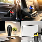 Cup Holder Trash Can, Leakproof Car Trash Can with Lid, Trash Bin for Car Accessories, Mini Garbage Bin Organizer for Automotive Office Home Kitchen, Applicable to Women and Men