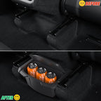 Rear Center Console Organizer for 2026 Model Y Juniper Accessories | Storage Box with Lids Fits Perfectly Under the Air Outlet in the Middle of the Rear Row, Back Seat Trash Can, Durable TPE