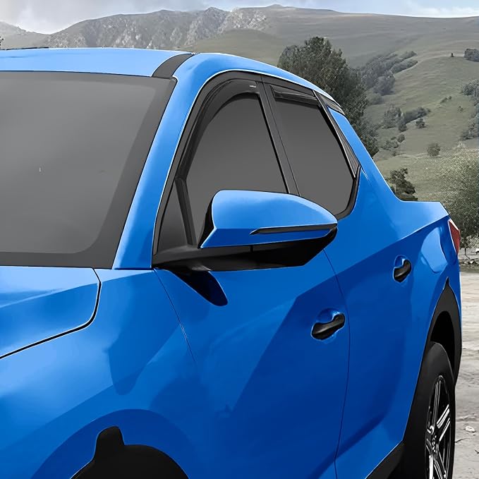 Goodyear Shatterproof in-Channel Window Deflectors for Hyundai Santa Cruz 2022-2026, Rain Guards, Window Visors for Cars, Vent Deflector, Car Accessories, 4 pcs - GY008454