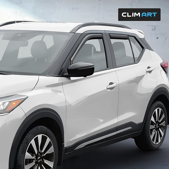 in-Channel Incredibly Durable Rain Guards for Nissan Kicks 2018-2024, Original Window Deflectors, Vent Window Visors, Vent Deflector, 4 pcs. - 619372