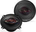 TS-501M 4-Way Coaxial Car Audio Speakers (Pair) - 5-1/4' Round, 300 W Max Power, Black and Red