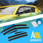 Extra Durable Window Deflectors Tape-On Window Visors Rain Guards Fit for Mazda CX-5 2017-2025, Sun Visors, Wind Vent for Shades, Exterior Car Accessories - 6pcs. AG0661