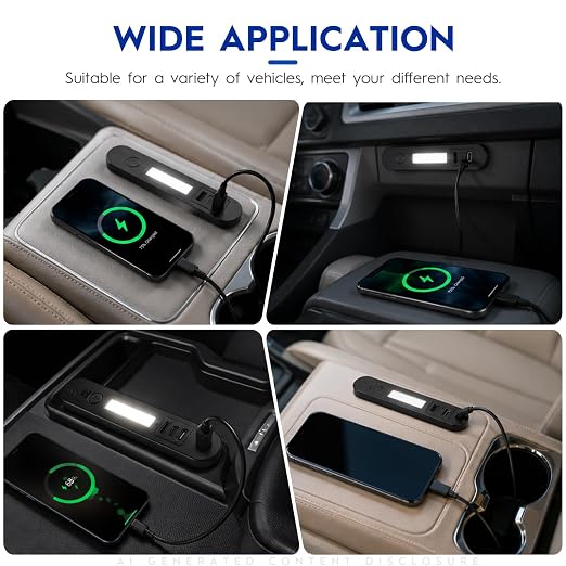 2 Pack RV USB Outlet 18W Wall Mount, Dual USB Charger Outlet with LED Night Light, USB-A & Type-C Output 9V 2A, Automotive Outlet Socket Adapter for RV Marine Boat Bus ATV Motorcycle Truck(Black)