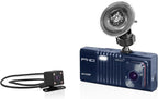 Dash Camera – 3-Channel 1080P Car DVR with Rear & Interior Cam, Night Vision, 3.0” LCD Screen, G-Sensor, Loop Recording, Parking Monitor, Motion Detection, 32GB Card (Blue)