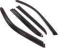 WD2-461 Dark Smoke 4 Pcs Set Window Visor (Outside Mount) Deflector Rain Guard Compatible with 2004-2006 Toyota Tundra Double Cab/Extended Cab