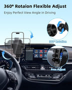 PZK Car Phone Mount for Toyota C-HR CHR 2019-2022 Accessories 8-inch Screen | Auto Lock Phone Holder One Button Release 360° Rotation Smart Phone Cradles Hands Free Not Affect Vent for All Smartphone