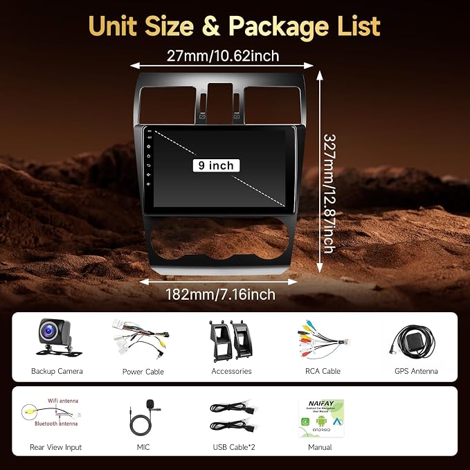 8Core Android 12 Car Radio for Subaru Forester 2014 2015 2016 Impreza 2012 2013 2014 WRX 2015, 9inch IPS Touch Screen for Forester with Carplay Android Auto Bluetooth FM GPS WiFi Camera