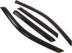 WD2-007 Dark Smoke 4 Pcs Set Window Visor (Outside Mount) Deflector Rain Guard Compatible with 2000-2006 BMW X5